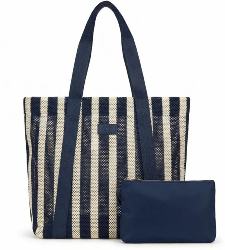 Hackney Stripe Shopper Bag Blue Mix