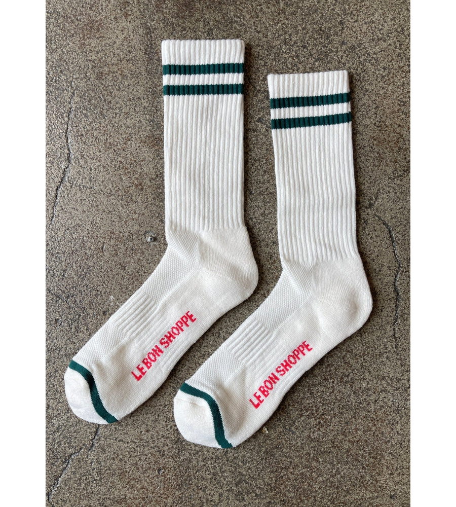 Extended Boyfriend Socks - Parchment