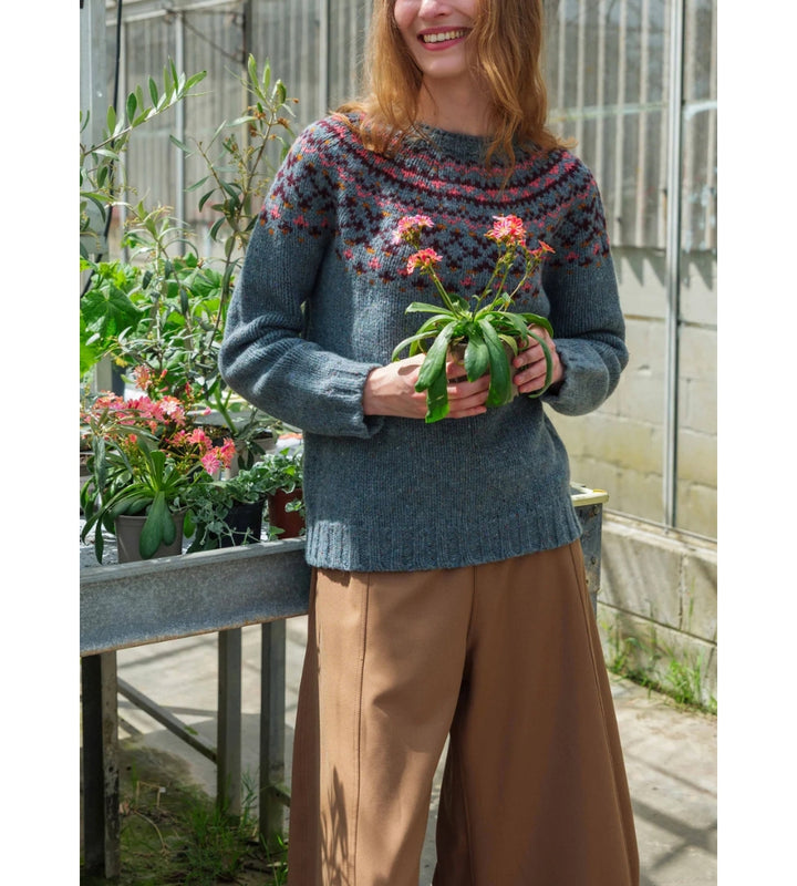 Aqua Chunky Fairisle Jumper