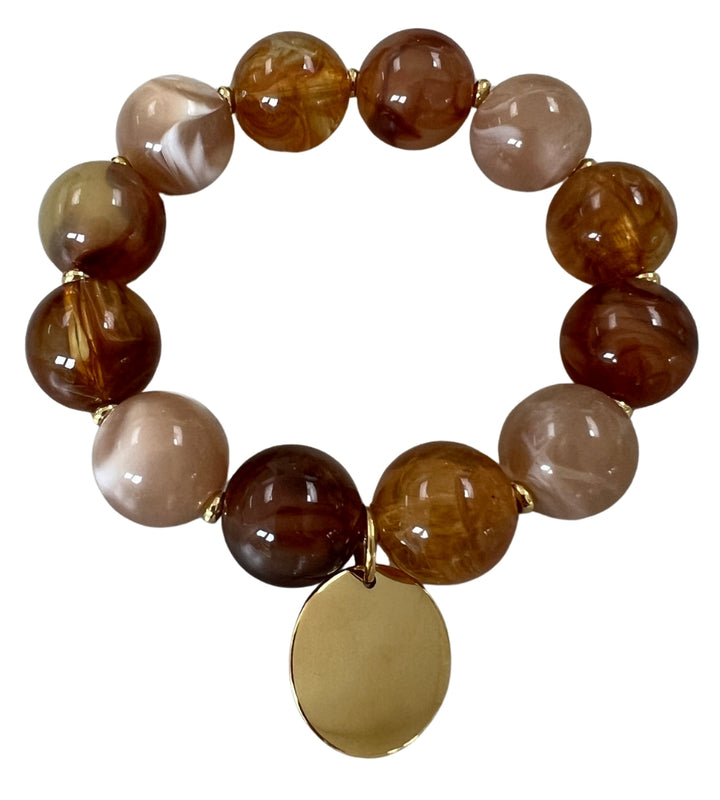 Acier Bracelet With Coin - Amber