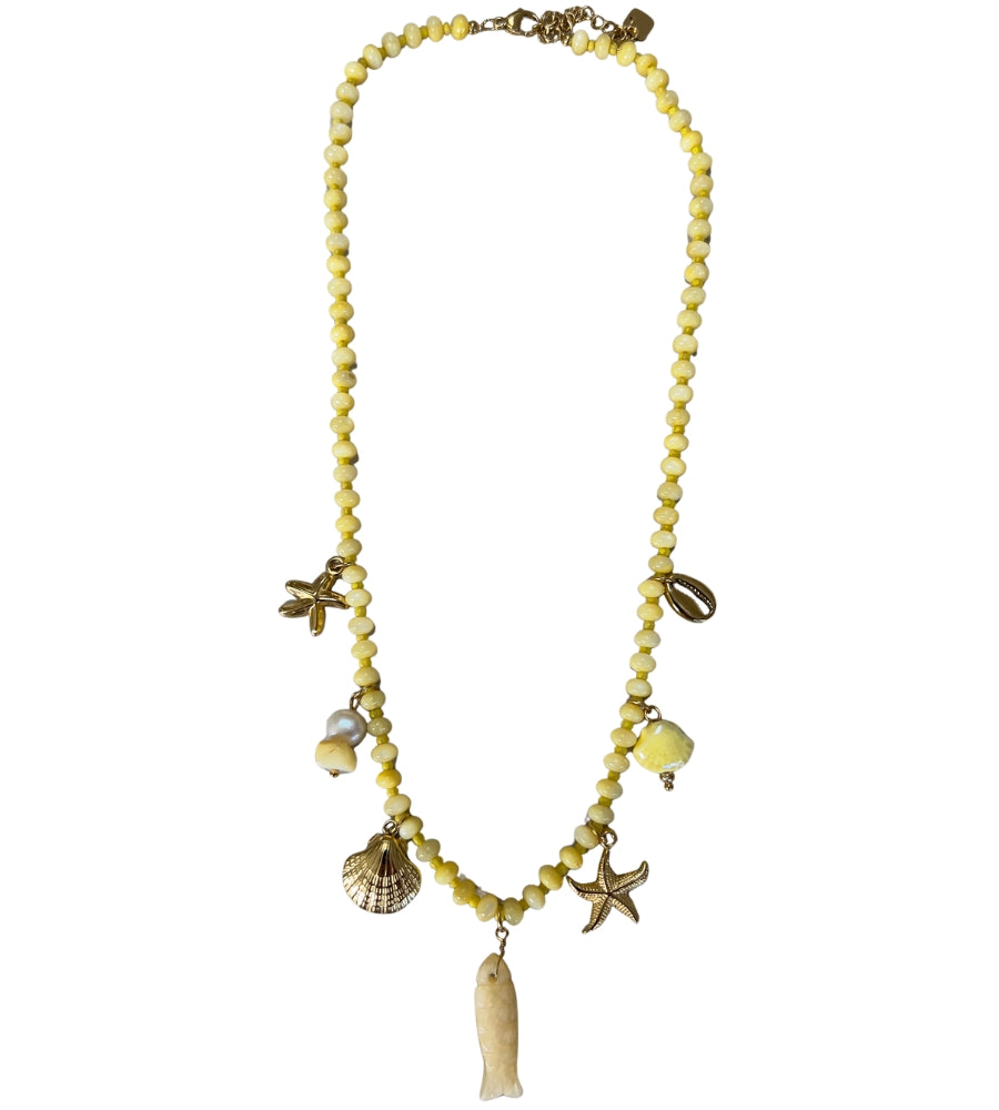 6939 Charm Necklace Yellow