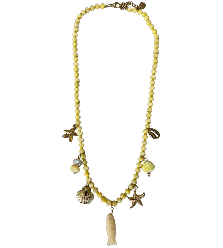 6939 Charm Necklace Yellow