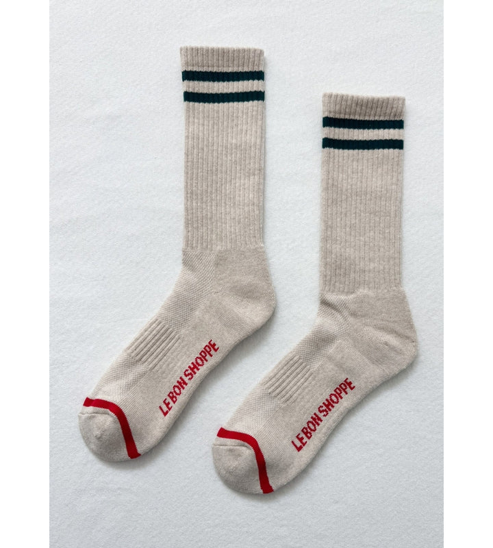 Extended Boyfriend Socks - Oatmeal