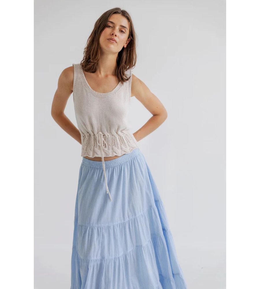 Vaka Knit Top - Chalk