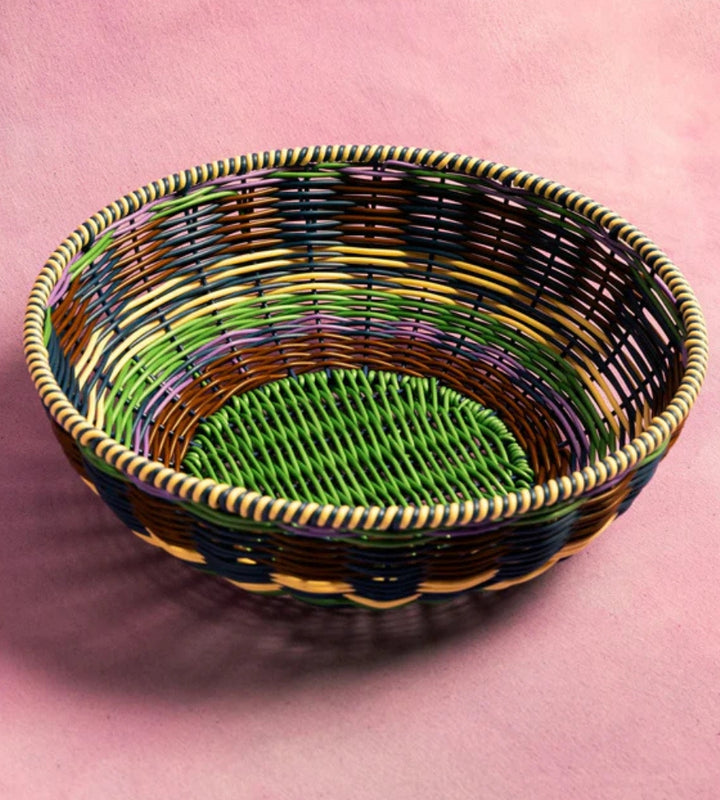 Woven Bowl - Brown/Green
