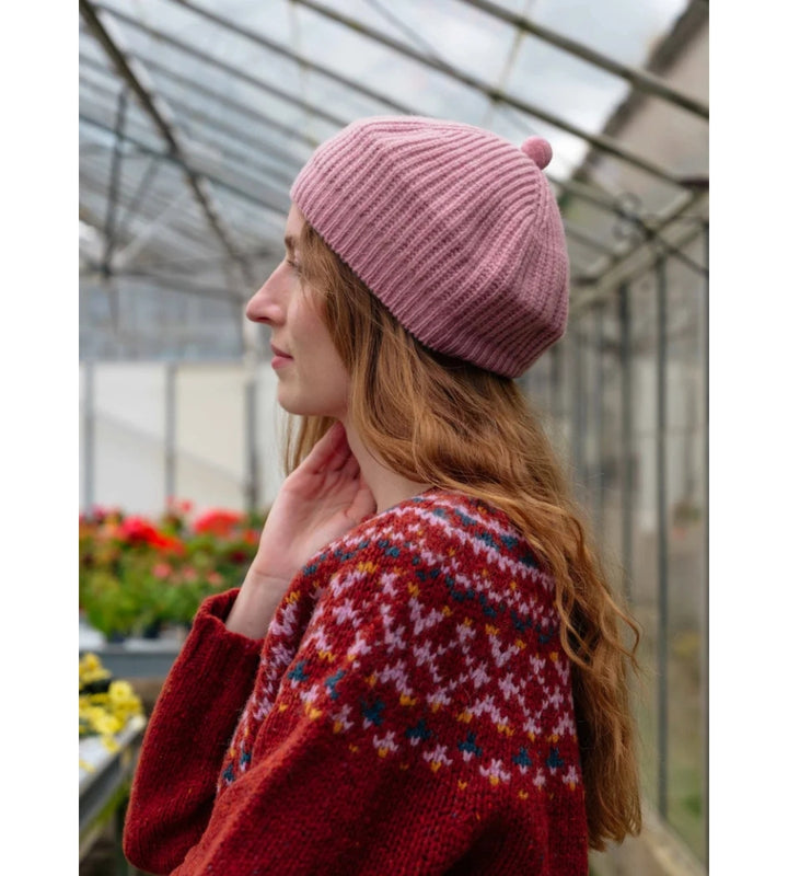 Pink Stitch Beret