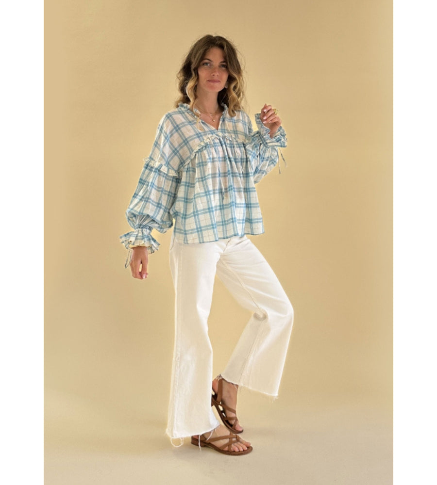 Maloe Blouse Reef & Ecru