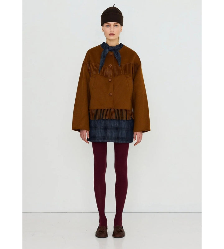 Frills Short Coat - Base Bronze