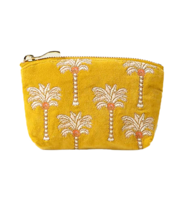 Sunrise Palms Coin Purse - Mustard Yellow