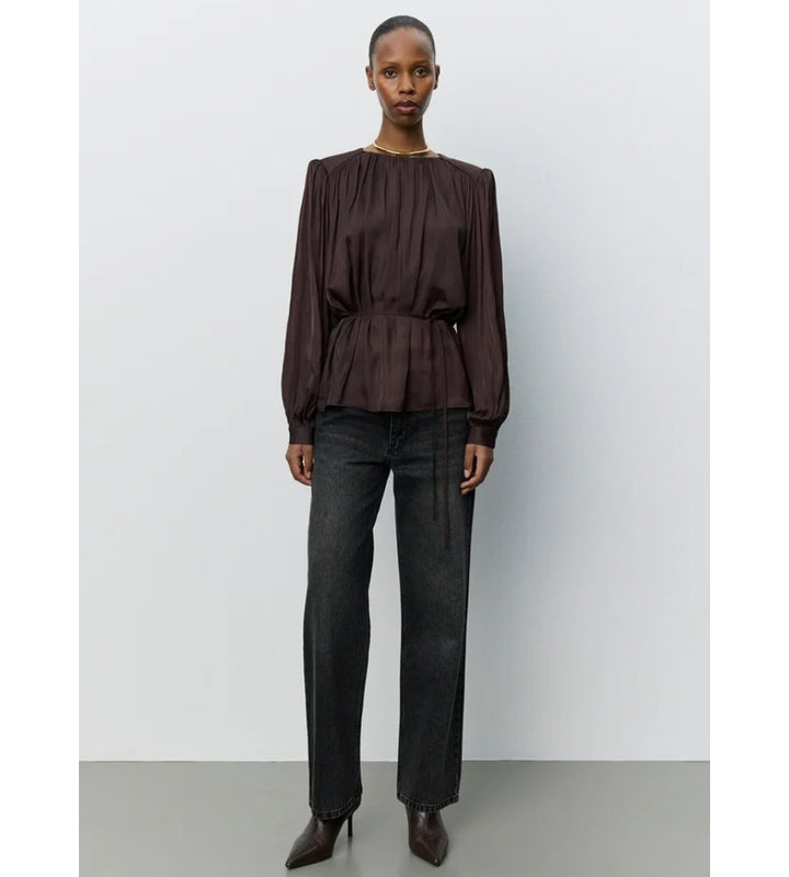 Martheasw Balloon Blouse - Dark Plum
