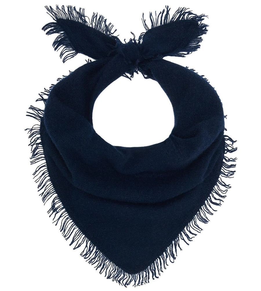 Distressed Triangle Scarf - Atlantic Deep