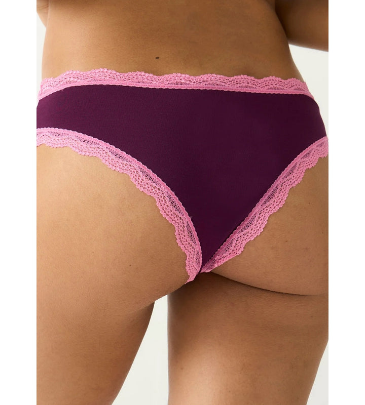 Brazillian Knickers - Black Cherry/Pink Pop