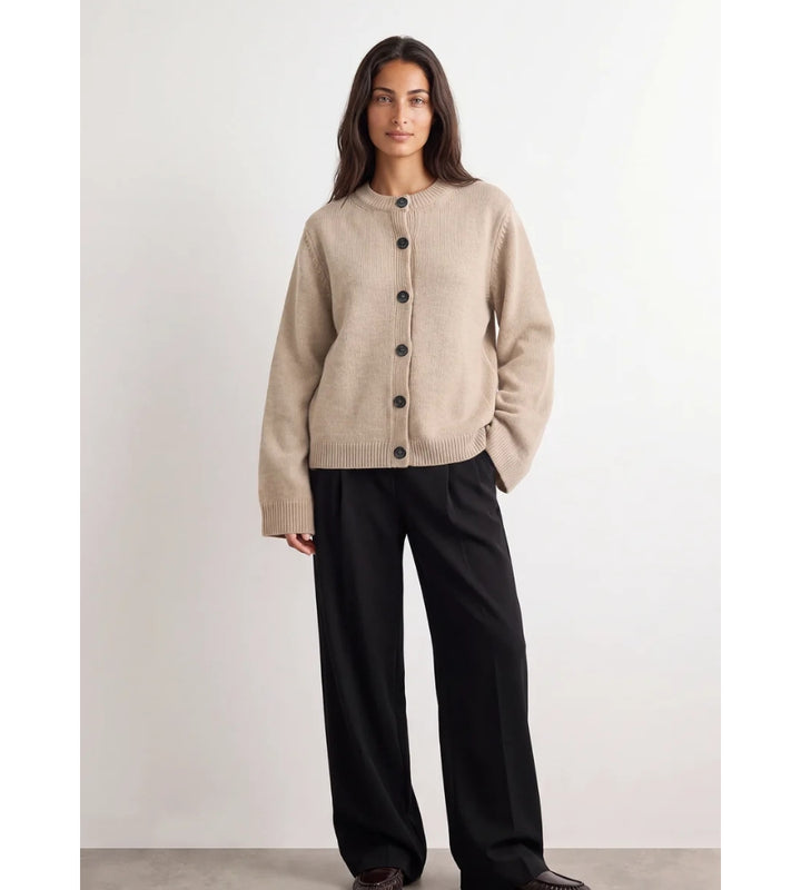 LR-Perle 9 Cardigan - Fondue Fudge