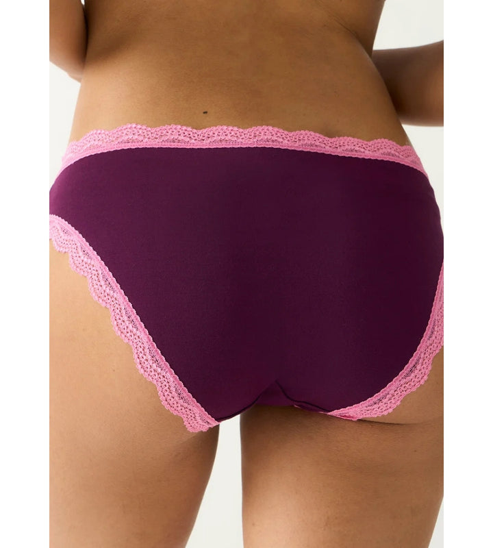 Classic Knicker - Black Cherry/Pink Pop