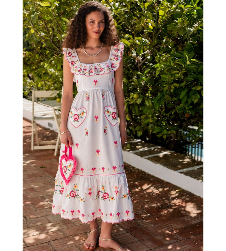 Pippa Dress - Rose Cross Stitch