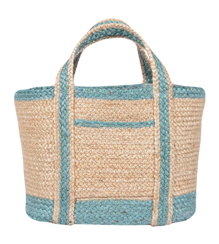 Aqua Pocket Tote Small