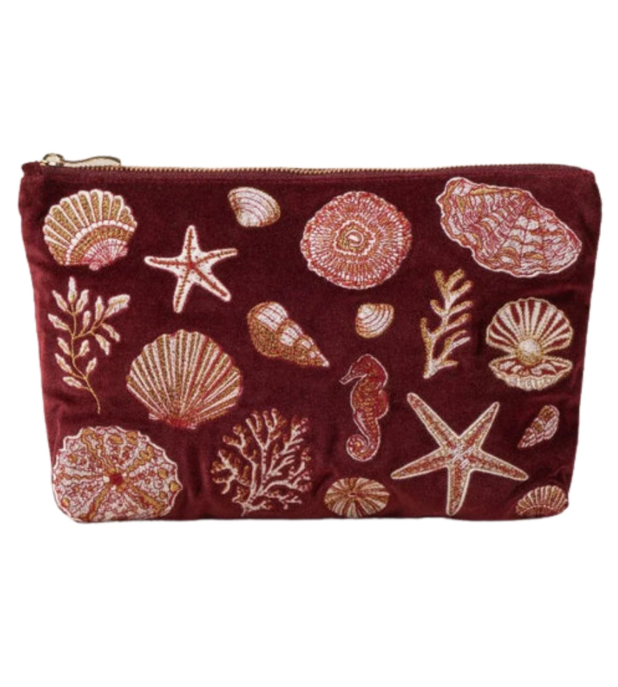 Ocean Treasures Velvet Everyday Pouch - Port