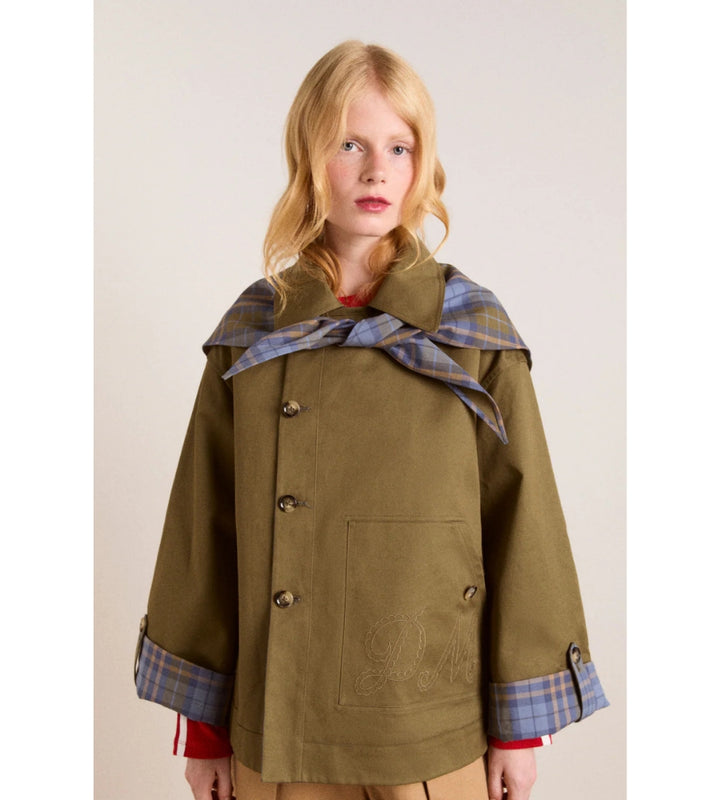 Jerry Crop Trench Coat Olive