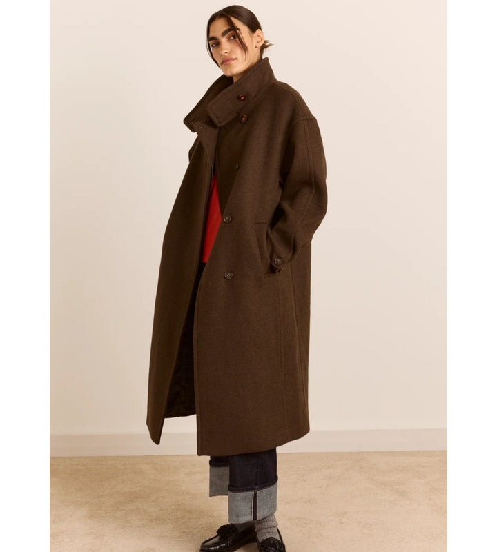 Agnes Wool Coat - Chocolate