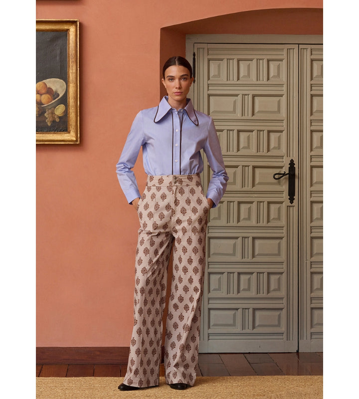 Douglas Pants - Beige Flowers
