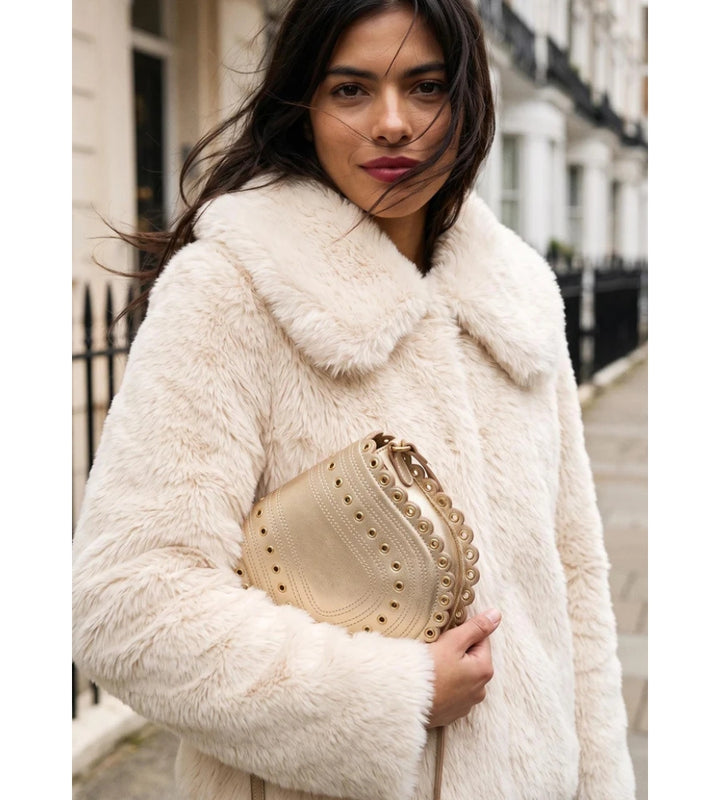 Galaxy Faux Fur Jacket - Cream