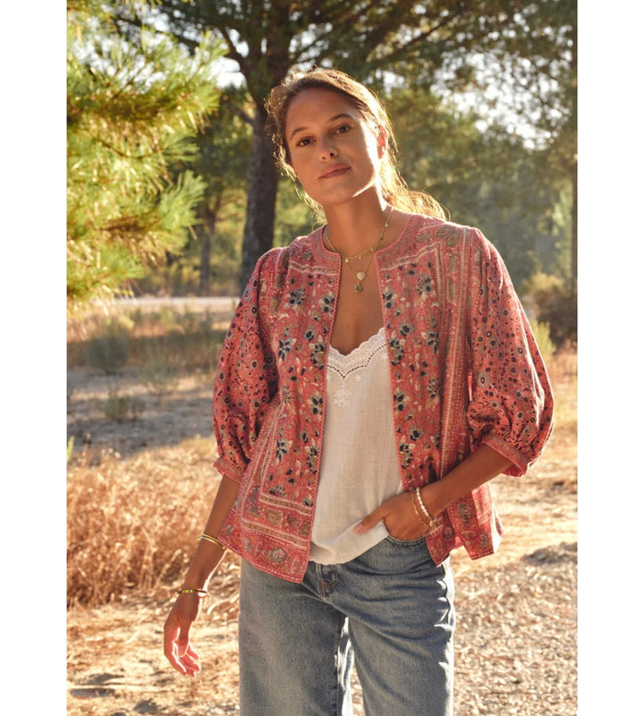 Darla Print Jacket - Rose/Multi