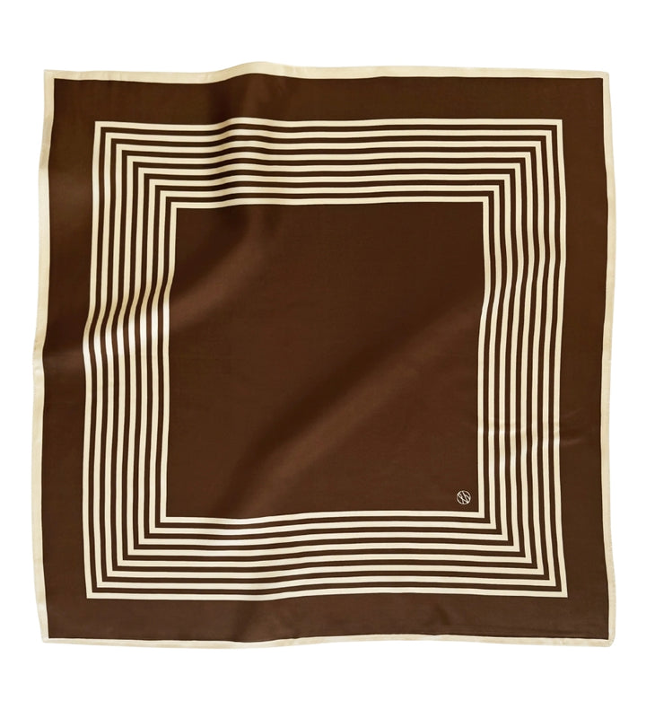 Striped Scarf Mocha Mouse 65cm