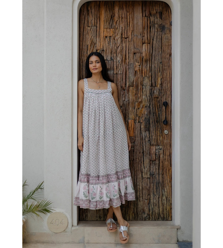 Kaya Maxi Dress - Pink & Sage