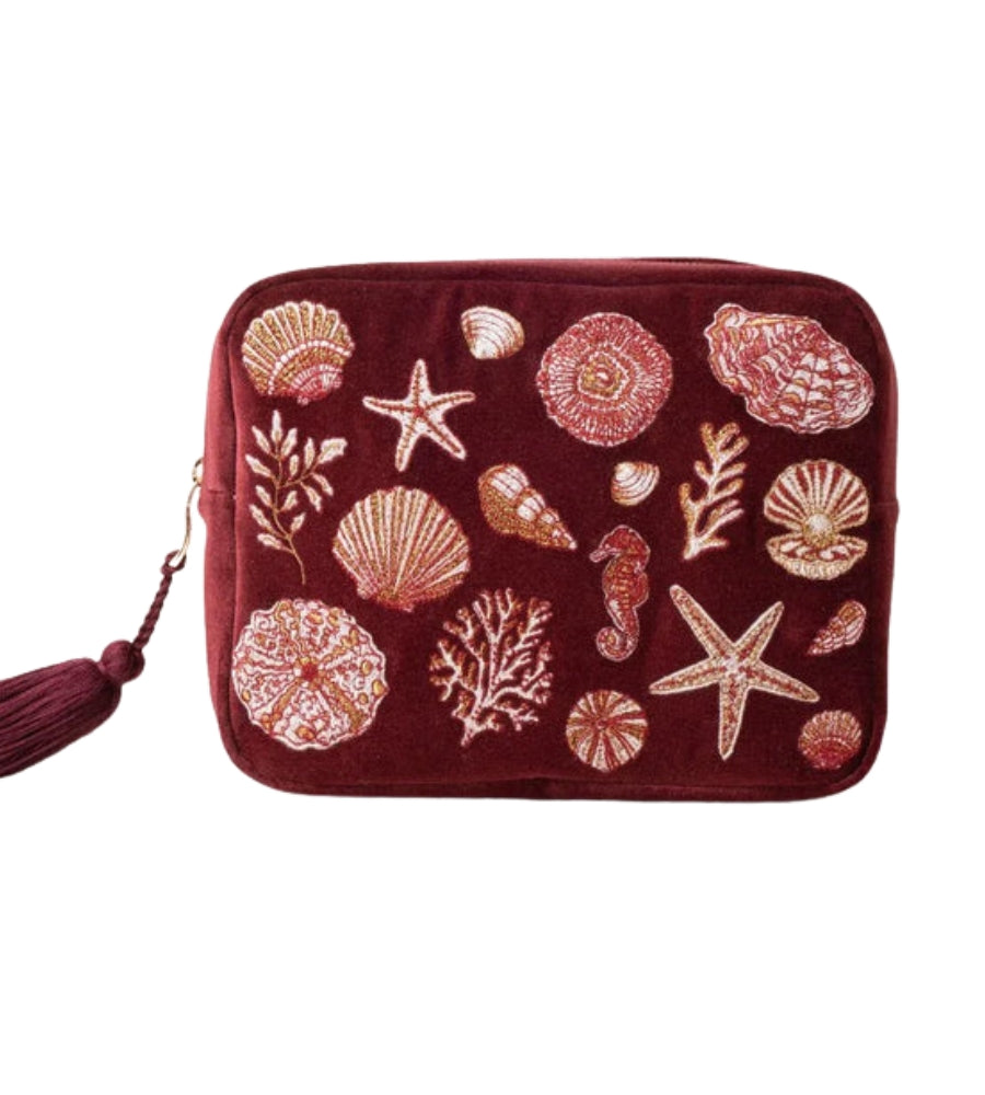 Ocean Treasures Velvet Wash Bag - Port