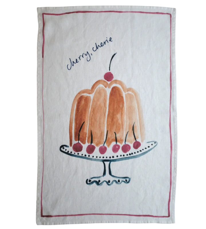 Cherry Cherie - Linen Tea Towel