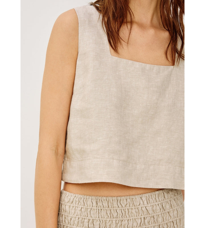 Akira Top in Heathered Flax