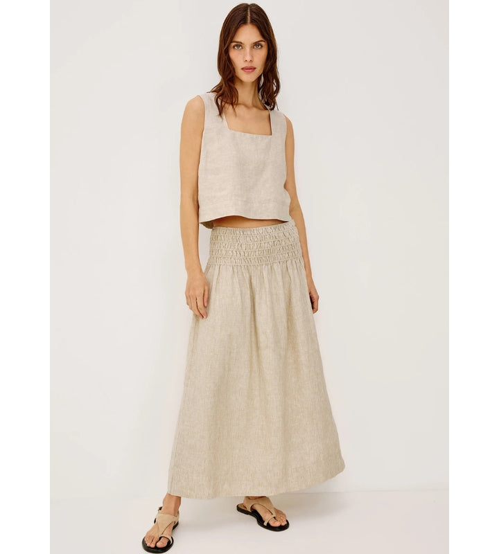 Alessa Skirt Heathered Flax