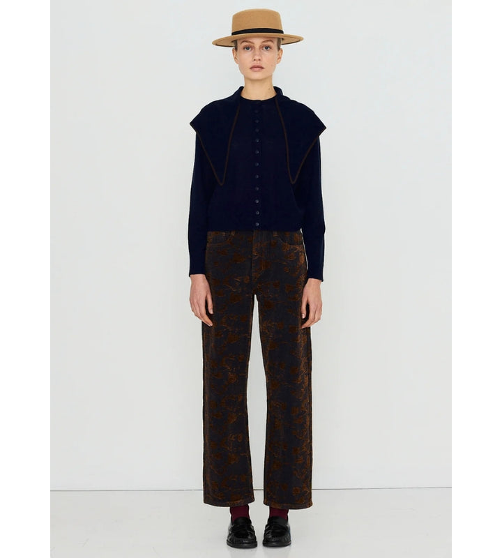 Lara Cardigan Scarf Neck - Navy