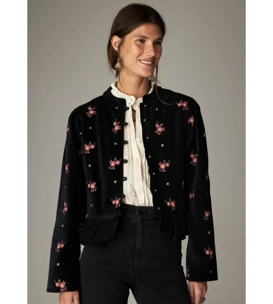 Versailles Antoinette Jacket - Night Roses