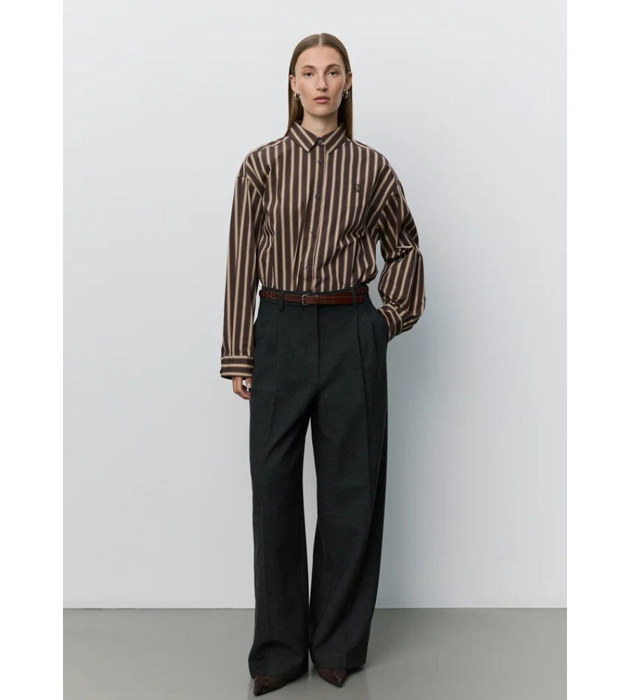 Rosalinda Wide Leg Trousers - Dark Grey