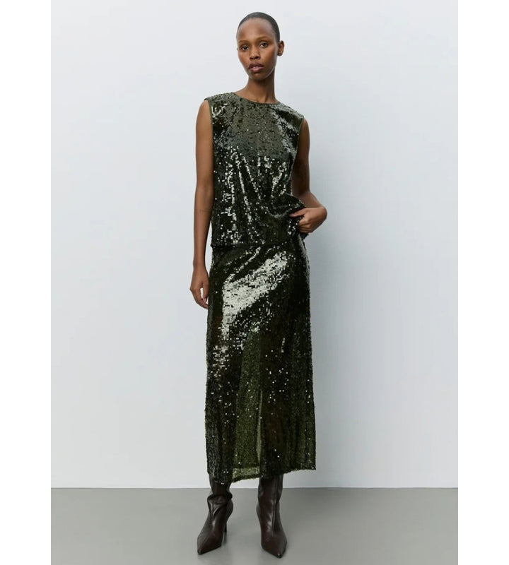 Otaliasw Sequin Skirt - Olive Green