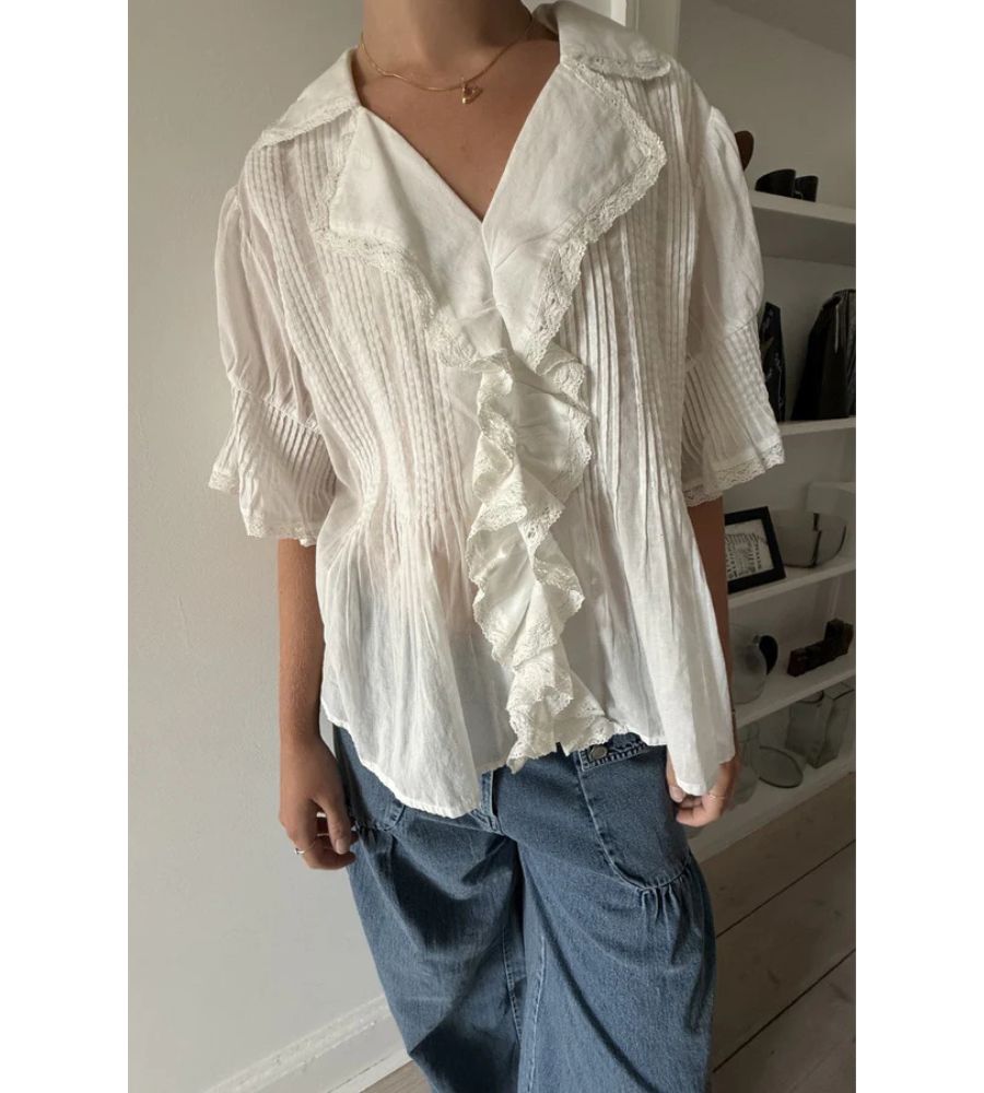 Gail Blouse - Chalk