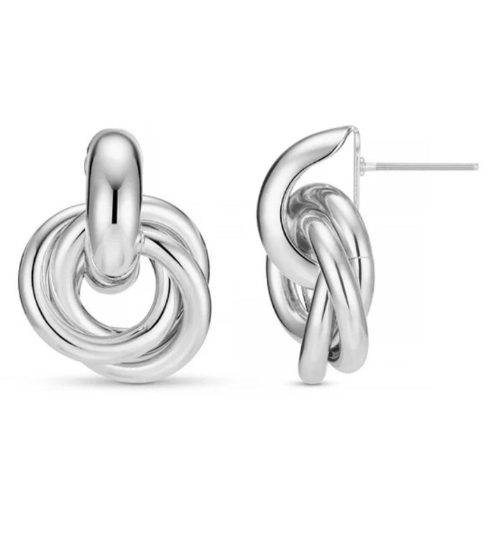 ORE30083 Interlocking Earrings Silver