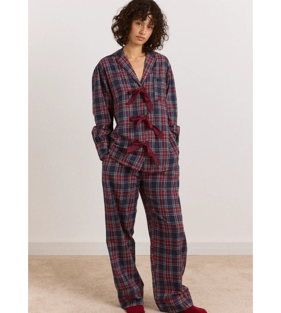 Antonella Pj Set - Flannel Tawny Check