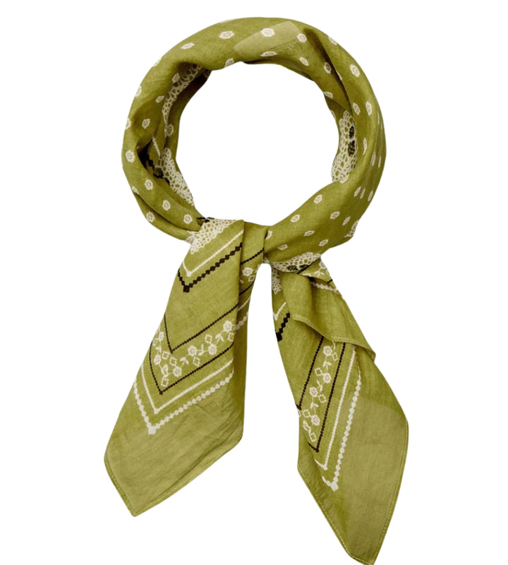 Lacia Cotta Scarf - Golden Cypress Green