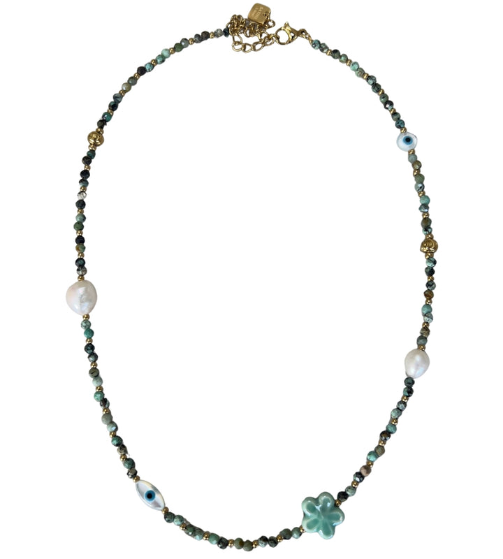 6644 Beaded Turquoise Necklace
