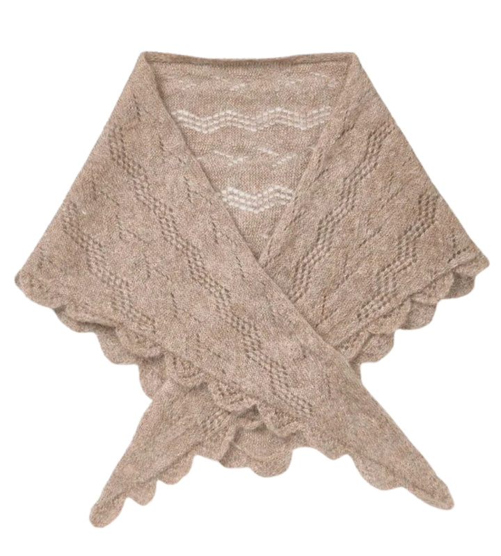 Opany Triangle Scarf - Melange Brown