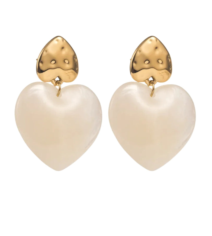 24767 - Heart Earring White