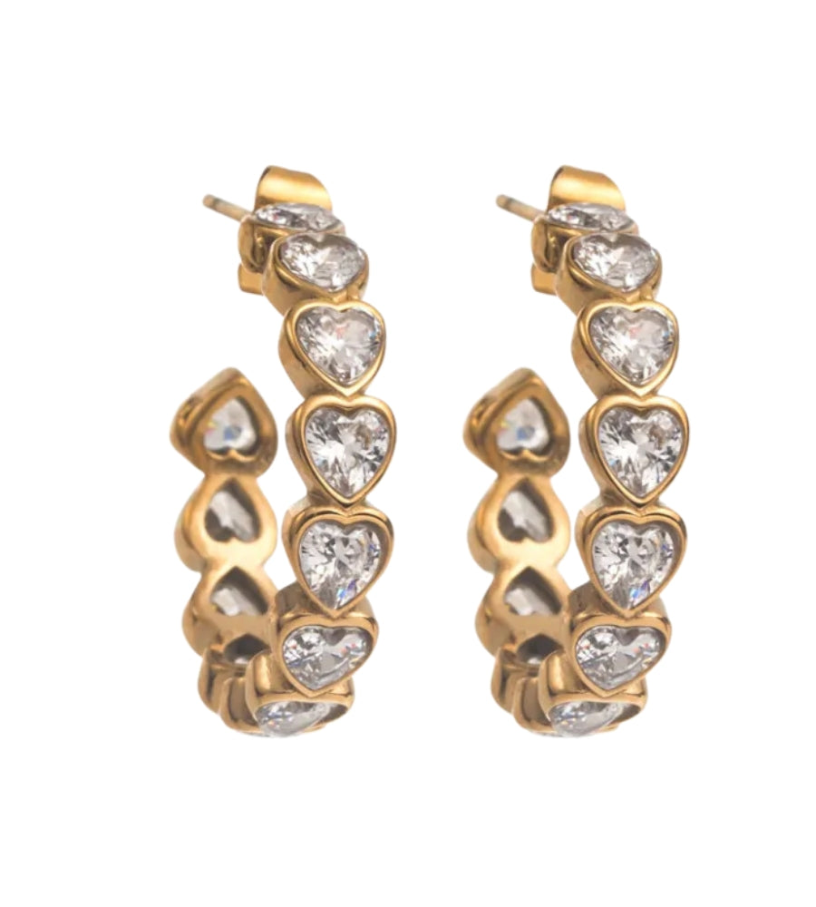 2938 Heart Hoops Gold