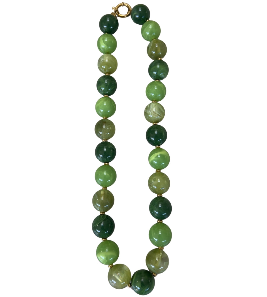 6982 Bead Necklace - Green