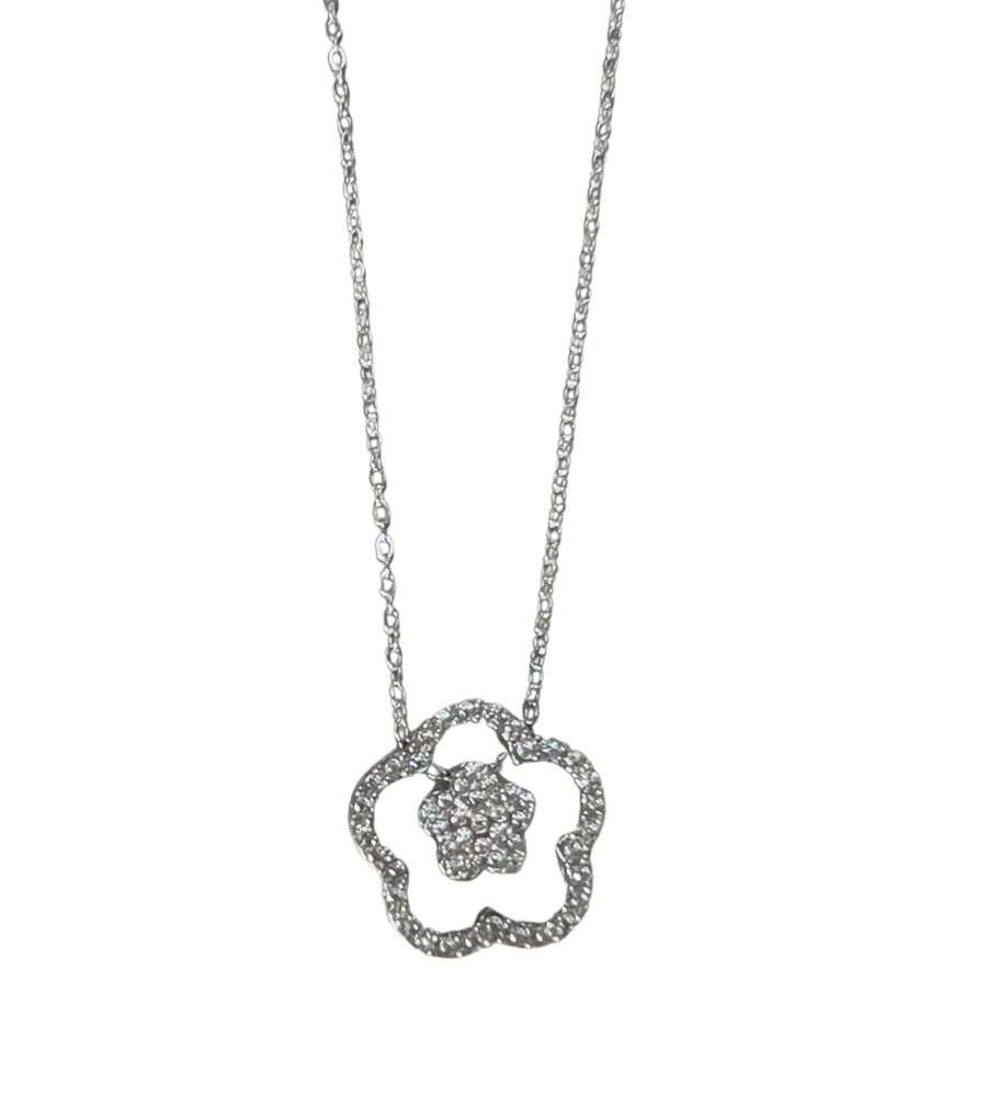 11318 Clover Necklace Silver