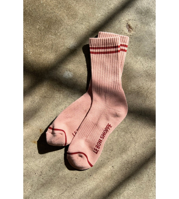 Boyfriend Socks - Vintage Pink