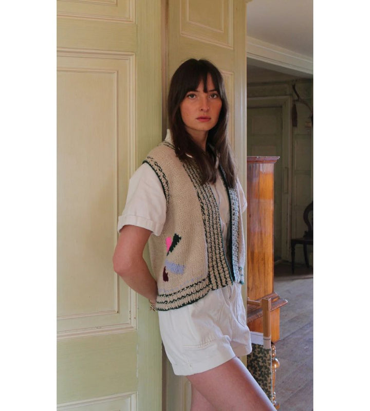 Palma Sleeveless Cardi - Sah/Herit