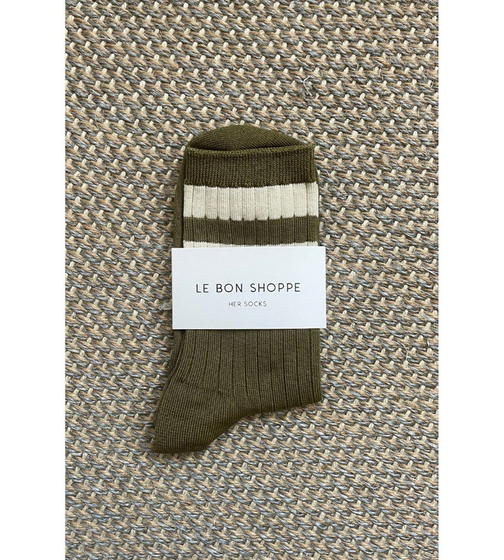 Her Varsity Socks - Fern