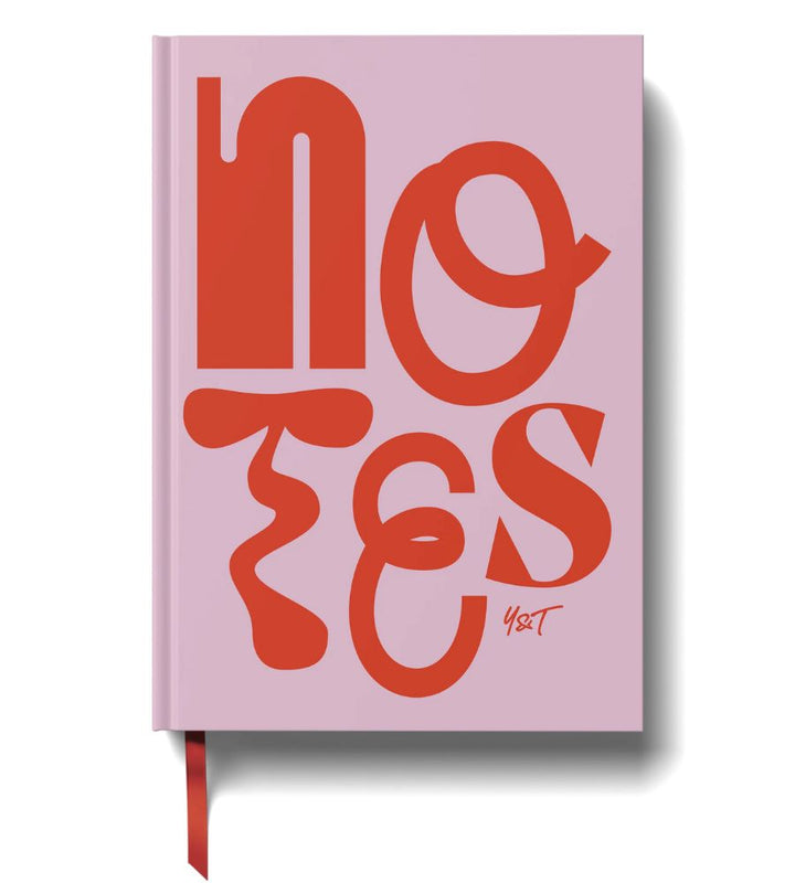 Lined Notebook Notes in Red